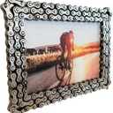 Top Brass Bicycle/Motorcycle Chain Picture Frame 5" X 7" Photo - Faux Bike Chain