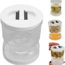 Pickle Jar with Strainer Flip, Pickle and Olive Hourglass Container, Pickle Flip Jar Separated from Wet and Dry, Upside Down Pickle Storage Holder for Airtight Food Storage