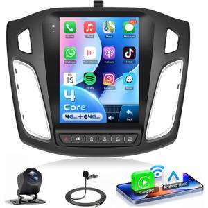 4G+64G Android 13 Car Radio for Ford Focus 2012-2018, Rimoody Car Stereo Wireless Carplay Android auto GPS 5G-WiFi Mirror Link 9.7 Touchscreen Bluetooth 5.0 FM/RDS SWC + Backup Camera