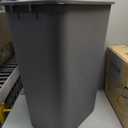 Amazon Basics Lightweight Rectangular Commercial Office Wastebasket, 10 Gallons, Grey