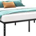 HLIPHA Metal Platform Bed Frame 14 Inch Tall,No Box Spring Needed,Full Size Bed with Heavy Duty Strong Support Slats,Easy to Assemble,Black