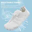 Barefoot Shoes for Men and Women | Wide Toe Box & Zero-Drop Sole for Natural Movement | Minimalist Trail Running, Hiking & Water Sports Shoes | Flexible, Lightweight & Non-Slip (9.5 Women/7.5 Men, Color_white)