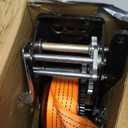 OPENROAD 3500LB Boat Trailer Winch - Heavy Duty Hand Winch with 32 FT Orange Strap, 2-Way Ratchet With 4:1/8:1 Gear - Ideal for Boat, Truck, Trailer, RV, ATV and Jet Ski - Includes Installation Screws