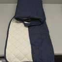 H.VERSAILTEX Reversible Chair Cover for Dogs Pet Water Repellent Sofa Cover Chair Slipcover 2" Thick Strap Slip-Resistant Chair Protector Soft Quilted Seat Width Up to 21" (Armchair, Navy/Beige)