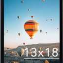 JCJMY 13x18 Picture Frame Black for Poster Photo Picture, Horizontal and Vertical Formats for Wall Hanging, 13 x 18 Wall Gallery Poster Photo Frame for 13 by 18 Photos Posters, Black