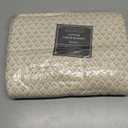 Americanflat 50x60 Throw Blanket - Soft and Breathable Cotton Throw Blanket for Couch, Bed, Chair - Decorative Blankets Perfect for Home, Office, or Outdoor Use - Cream and Beige Birds Eye Design