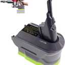 V7/V8 Adapter for Ryobi 18V Lithium Battery Convert to for Dyson V7/V8 Animal Absolute Motorhead Pro Handheld Vacuum Cleaner