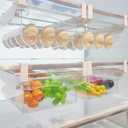 URALFA 2 Pack Fridge Drawer Organizer, 11-20 Inches Adjustable Refrigerator Drawers for Fruit and Vegetable, Fridge Organization and Storage Box, Pull Out Drawer Fit for Fridge Shelf Under 1.1"