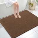 OLANLY Large Bathroom Rugs 40x32, Extra Soft Absorbent Chenille Bath Rugs, Rubber Backing Quick Dry, Machine Washable Bath Mats for Bathroom Floor, Tub and Shower, Home Decor Accessories, Mocha