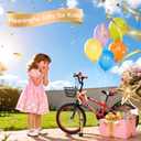 Bruce & Shark 18 Inch Kids Bike with Training Wheels, Adjustable Seat, Carbon Steel Frame, Dual Brakes, Anti-Slip Wheels, Easy Assembly Youth Bicycle 3'1"-4'3" Height
