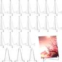 Bucherry 20 Packs Card Display Stand 3.4" Acrylic Easel Stands Mini Picture Coin Display Easel Holder Baseball Sports Card Trading Graded Holder for Challenge Coin Photo Frame Medal Watch (Clear)