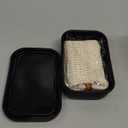 QIUYMEI Silicone Soap Holder， Enhanced Leak-Proof Travel Soap Case with Draining Layer，Portable Bar Soap Holder, Travel Soap Container with Soap Bag, Soap Dishes for Bathroom/Camping/Gym (Black)