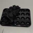Silicone Muffin Pan for Baking 24 Cups Non-Stick Mini Cupcake Pan,BPA Free Silicone Baking Mold for Muffin Cupcake Egg Bite Maker 2 Pack,Black