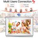 Frameo 10.1inch Digital Picture Frame WiFi Smart Digital Photo Frame 1280 * 800 IPS HD Touch Screen,16GB Memory Auto-Rotate,Share Photos/Videos Instantly via Frameo App from Anywhere