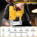 Cordless Brad Nailer for Dewalt 20V Battery (No Battery), 2-in-1 Nail Gun/Staple Gun, 18 Gauge Nail Gun Battery Powered with 2000 Nails for Wood, Drive up to 1-1/4 in Nails & Crown 7/8 in Staples