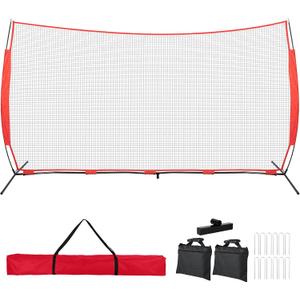 7x7ft /10x16ft /10x20ft Portable Sport Net with Handbag and 12 Ground Nails. Stable Backstop Net for Softball, Lacrosse, Soccer, Baseball. Ball Stop Equipment for Backyard Garden TrainingOnly Block