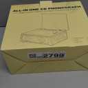 CD Player with Built-in Speakers Bluetooth Retro Portable CD Players for Home Music Player with Remote Control Headphone Jack Walnut Brown