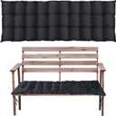 Thyle 63x19 Inch Bench Swing Replacement Cushions, 2-3 Seater Waterproof Patio Furniture Outdoor Cushions, 3 Inch Thicken Cushion, Rocking Chairs Long Bench Pad for Lawn Garden (Black,1 Pcs)