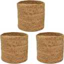 Kalakriti (Pack of 3, 6 Inch Height Jute Planter Basket | Sustainable Woven Rope Storage for Decorating Indoor | Outdoor | Modern Style Decor | Natural Jute | Plants Pots Multi-Purpose Bins Brown