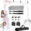 Four-Legged Backdrop Stand 6.5x10ft, Adjustable Video Studios Photo Backdrop, High Stable Backdrop Stand for Parties, Weddings, Photography, Advertising Display