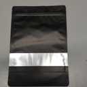 Funfery 100 Pcs Black 4x6 Smell Proof Packaging Bags,Mylar Clear Bags for Food Storage,Sealable Bag for Packaging,Stand Up Pouches with Window,ReSealable Bag for Small Business,Cookies,Candy