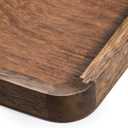 Kalmar Home Acacia Wood Square Serving Tray, 14" x 14" x 2"