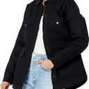 Dickies Womens Duck High Pile Fleece Lined Chore Coat (XX-Small, Black)
