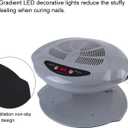 Air Nail Dryer, 2 in 1 Hot and Cold Air Nail Fan Blow Dryer for Regular Nail Polish, Automatic Sensor Manicure Drying Nail Dryer for Home and Salon Use, Grey