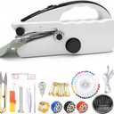 Electric Mini Handheld Sewing Machine: Portable 2-Speed Sewing Machine, Equipped With Complete Accessory Kit, Suitable For DIY, Family Travel Use, Meeting Home Repair Needs (Black) (BLACK, XL)