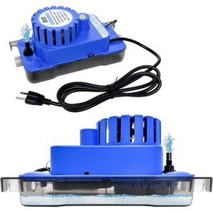 1/10 HP 93 GPH 20ft Max Head HVAC Condensate Pump, 115V w/Automatic Safety Switch, Removal Drain Pump for Air Conditioner, Dehumidifier, Ice Maker, Furnace, AC unit, Low Profile