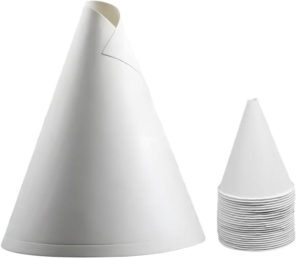 100PCS Disposable Car Engine Oil Funnels, Paper Vehicle Fuel Dispenser for Motor Oil, No Spill Automotive Fluid Gas Change Cone Funnel Accessories, Universal for SUV, Sedan, Truck