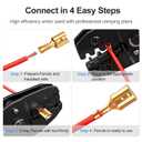 Baomain Female Spade Quick Splice Crimp Terminals 4.8mm Crimp Connector Non Insulated Pack of 100