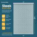 Ceiling Mounted Rollup Bathroom Shower Curtain/Liner 56" Base Up to 95" Long - Use for 9' Ceilings Waterproof PEVA Plastic Shower Curtains for Bathroom No Rod, Hooks or Rings (Sparkle)