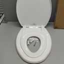 Little2Big Toilet Seat with Built-In Toddler Potty Training Seat, Slow Close, Easy to Install, Made in USA, ELONGATED, White