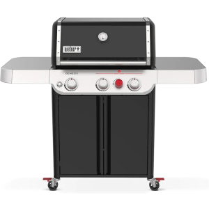 Weber Genesis E-325 Liquid Propane Gas Grill for Outdoor Cooking, 3 Burners, Black – Porcelain-Enameled, Cast-Iron Grates, PureBlu Burners & Sear Zone