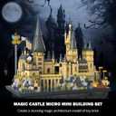 PQKIE Magic Castle Micro Mini Building Set, 2743 Pcs Magic House Model Building Toys, STEM Creative Magic World Office and Home Decor Bricks Kits, Christmas Birthday Gift for Adults Teens Kids 14+