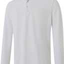 Men's Pique Polo Shirts Long Sleeve Cotton Blend Tipped Casual Collared Polo Shirts Business Classic Fit (XXL)