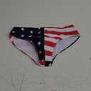Arcweg Men's Swimming Trunks Briefs Low Waist with Removable Pad Swimwear Elastic Beach Shorts Boxers Underwear (Medium, Triangular Flag)
