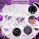 Shinylin 24 Pcs Purple Graduation Plastic Gift Bags with Handles PVC Reusable Treat Bags Goody Candy Snack Treat Gift Tote Bag for Graduation Party Favor
