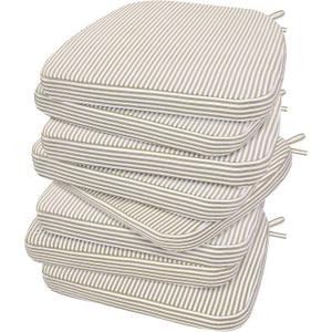 AAAAAcessories Chair Cushions for Dining Chairs, 17 x 16 x 2 in, Set of 8, 17x16x2"-8 Pack