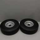 Parts Camp 10 inch wheel 4.10/3.50-4" Flat Free Tire and Wheel 10" Solid Tire for Gorilla Cart Hand Truck Garden Wagon Trolley Dolly tire replacement -5/8" Axle Bore Hole, 2 1/4"Offset Hub (2 Pack)