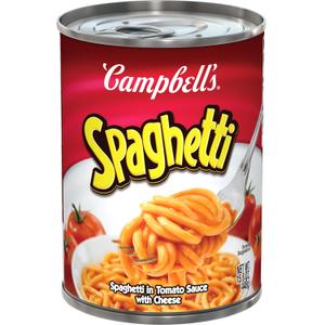Campbell's Spaghetti in Tomato Sauce with Cheese, Snacks for Kids and Adults, 15.8 oz Can (EXP 08/16/27)