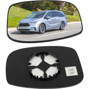 Left Side Heated Mirror Replace HO1324121 76253THRA12 Compatible with Honda Odyssey 2018 2019 2020 2021 2022 2023, Driver Side Exterior Rear View Mirror Glass
