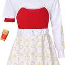 Zombies Costume for Girls Nova Costume,Cheerleader Dress for Character Halloween Cosplay (5-6 Years)