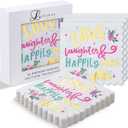 5 x LeZakaa 50Pcs Wedding Napkins-Love,Laughter,Happily Ever AfterLettering Gold Foil Design 3 Ply Disposable Paper Napkin Bridal Shower Tableware Party Supplies for Wedding, Engagement-6.5x6.5" Folded