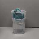 TBMax Rice Container Cereal Storage Container 2 Pack 5 Lbs, Kitchen Pantry Dry Food Storage Holder with Easy-Pouring Spout & Handy Cup, Small Pet Dog Cat Food Dispenser for Daily Feeding -Cyan (Cyan 3+3Qt)