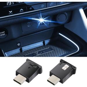 Mini USB LED Car Light, DC 5V Intelligent Interior Car Lights, Atmosphere Lamp for Car, Plug-in Interface, Suitable for Car, Laptop Keyboard, Home Office, Adjustable Brightness (Type C)