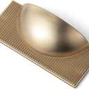Goo-Ki Champagne Bronze Zinc Alloy Cabinet Drawer Pull - 2.5''(64mm) Hole Center Striped Decorations Cabinet Handle Hardware for Bedroom, Kitchen, 6 Pack