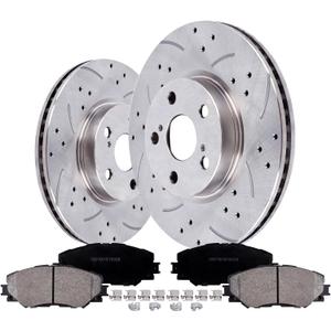VIPCAR Front Brake Pads and Rotors Kit for Toyota Corolla 2009-2019 | Fits Matrix 2009-2014, Pontiac Vibe 2009-2010 & Scion xD 2008-2014. Front Disc Brake Kit with Pads and Rotors.