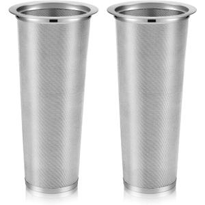 2 Pcs Cold Brew Coffee Filter Stainless Steel Filter Coffee Tea Infuser Strainer Canning Jar Mesh for Wide Mouth Mason Canning Jar, Iced Tea Maker (1 Quart)